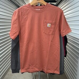 Burnt Orange Clay Carhartt Loose Fit Pocket Shirt Small (Fits Bigger)